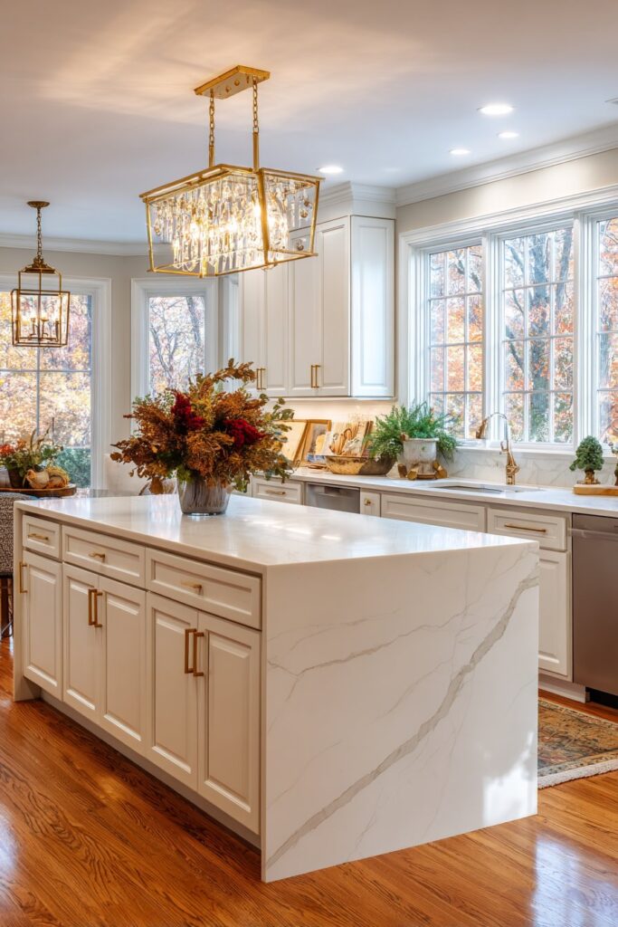 Sophisticated Marble and Brass Elegance