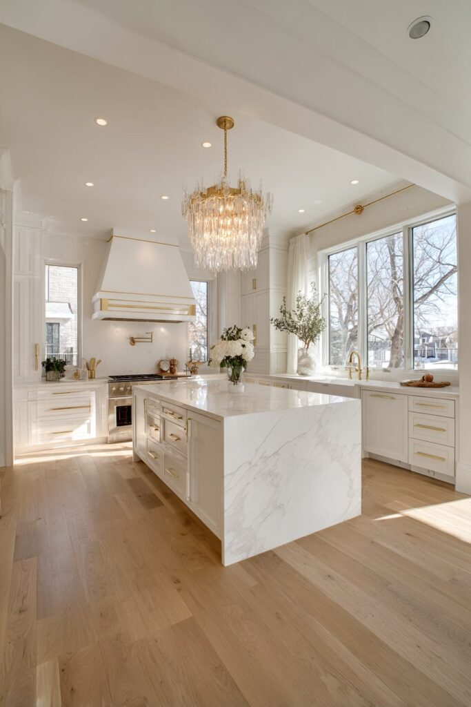 Sophisticated Marble and Brass Elegance