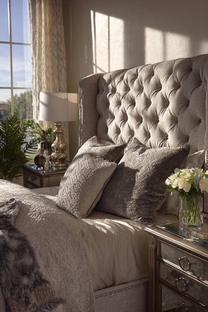 The Sophisticated Neutral Haven with Tufted Elegance