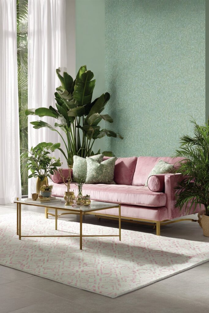 Blush Velvet Elegance with Sage Green Serenity