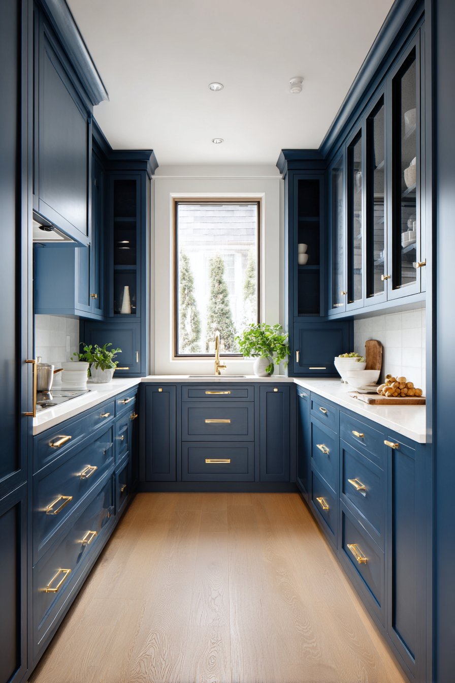 Modern Navy Elegance with Shaker Style Sophistication