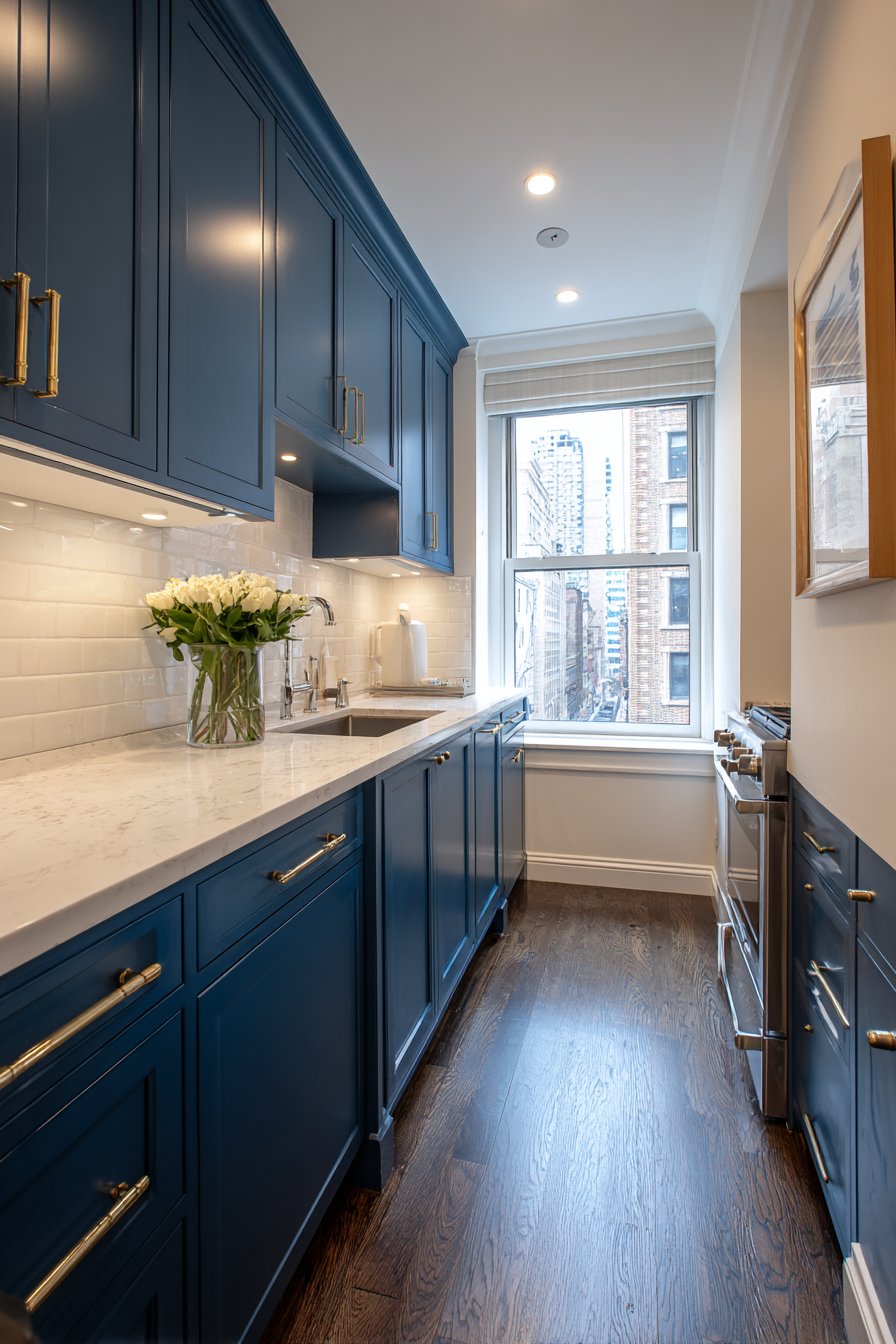 Modern Navy Elegance with Shaker Style Sophistication