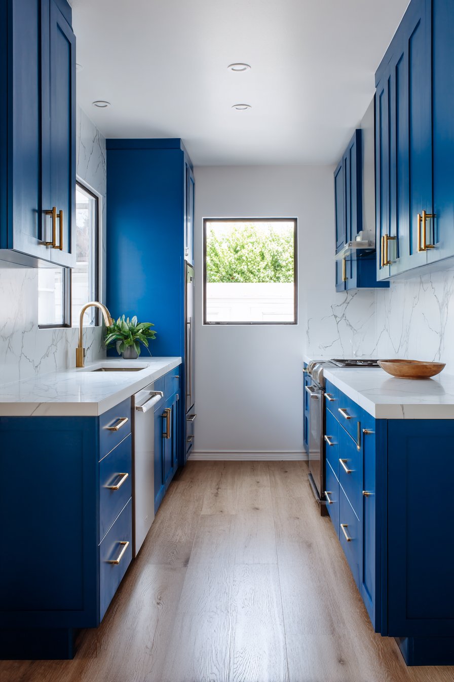 Modern Navy Elegance with Shaker Style Sophistication