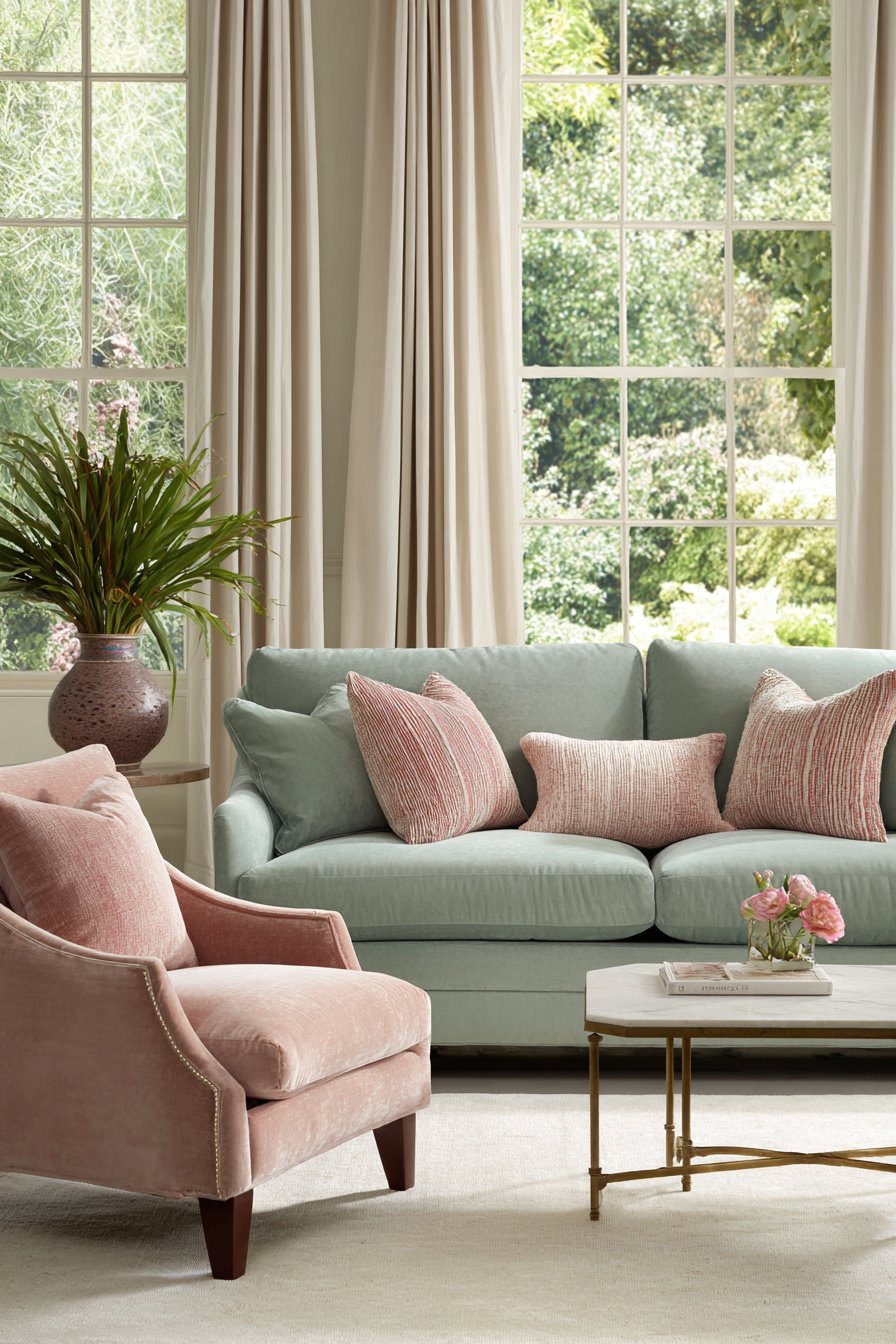 Luxurious Velvet and Marble Elegance