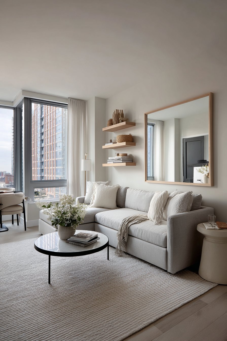 Contemporary Grey Linen Sectional Sanctuary