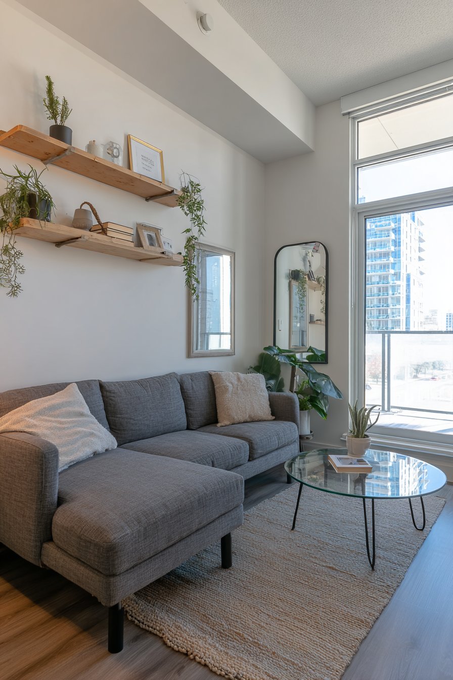 Contemporary Grey Linen Sectional Sanctuary
