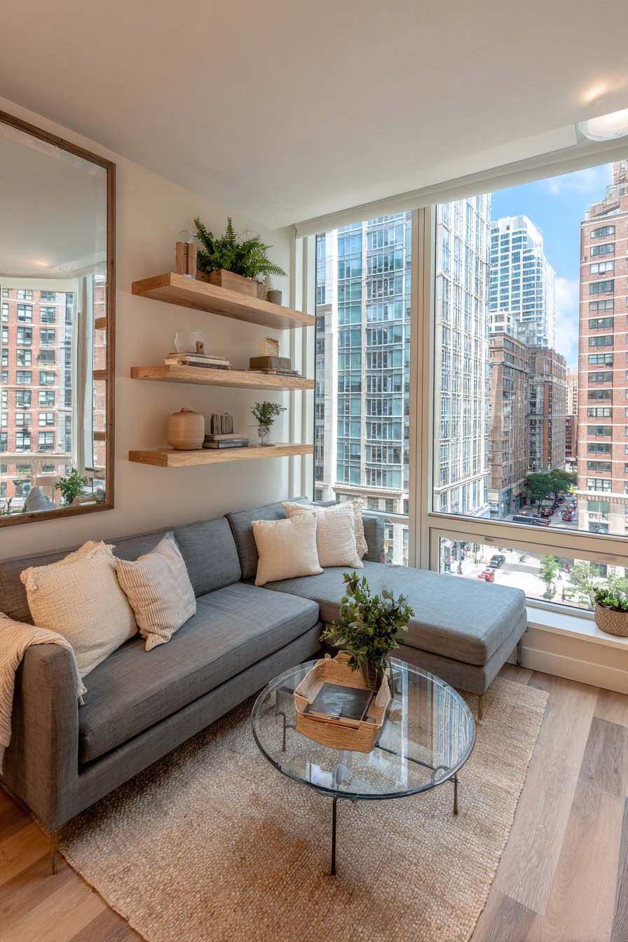 Contemporary Grey Linen Sectional Sanctuary