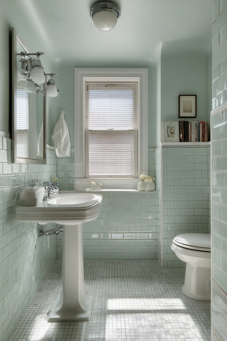 Sage Green Subway Tile Sanctuary