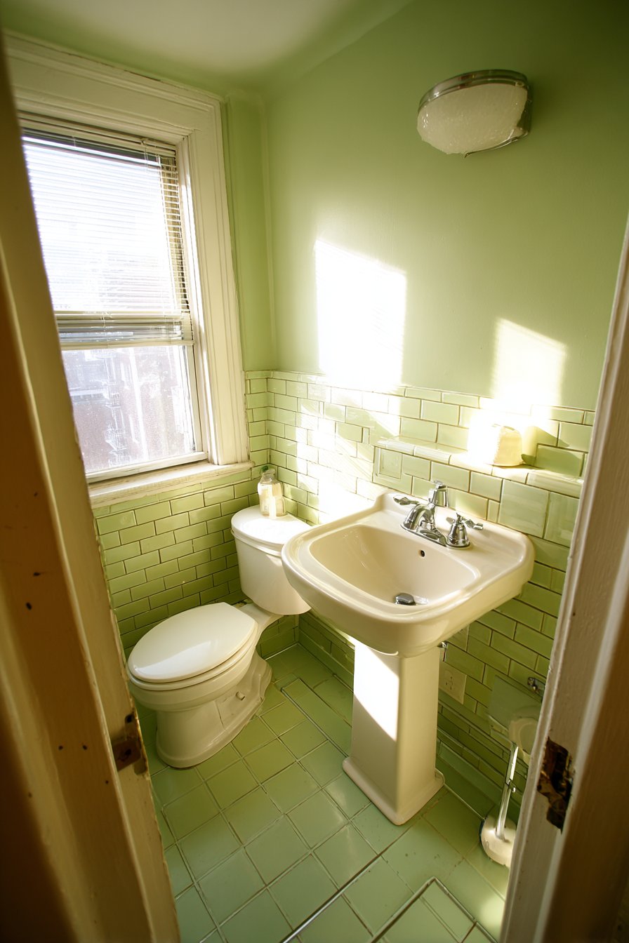 Sage Green Subway Tile Sanctuary