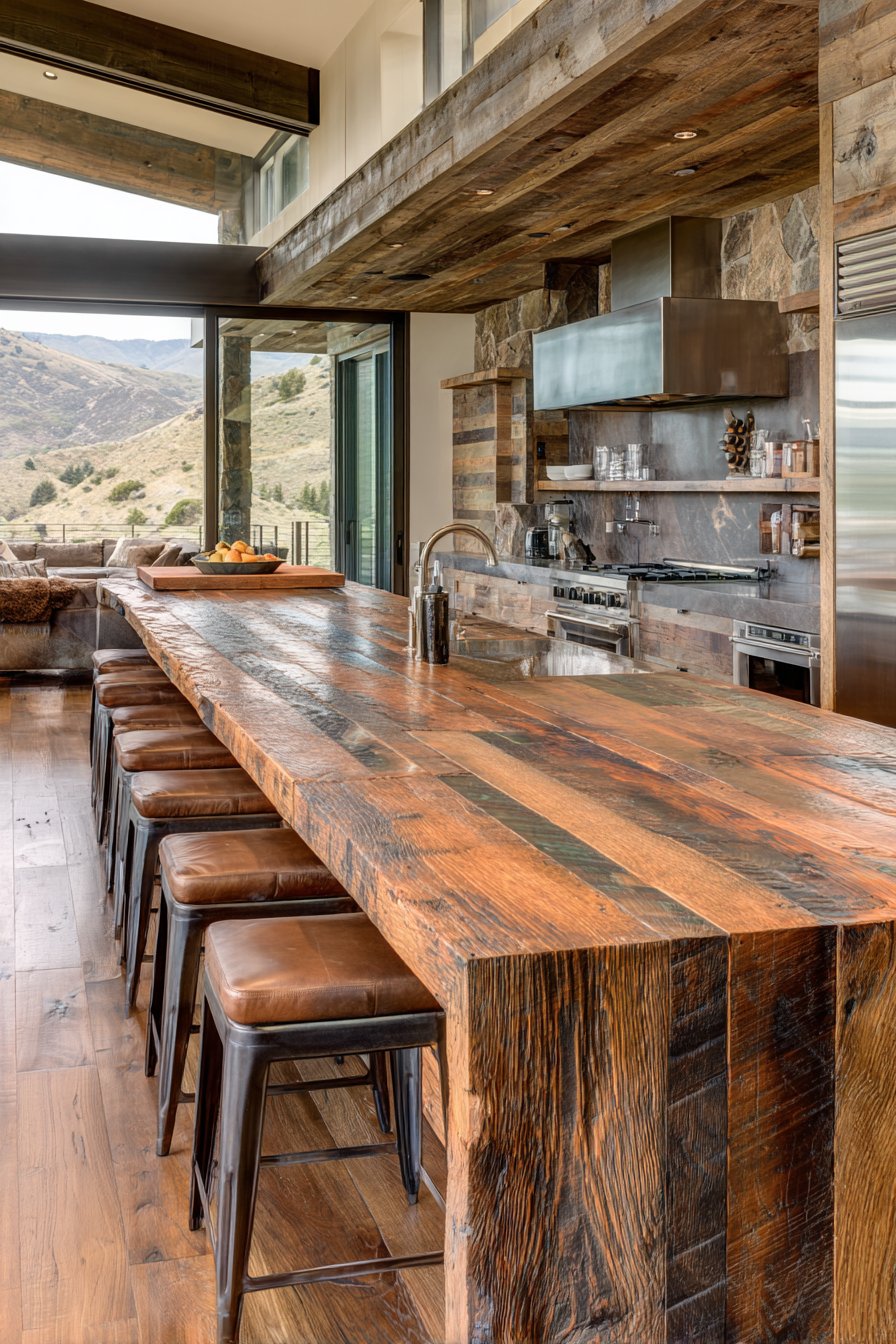 Spacious Natural Oak Kitchen with Custom Cabinetry