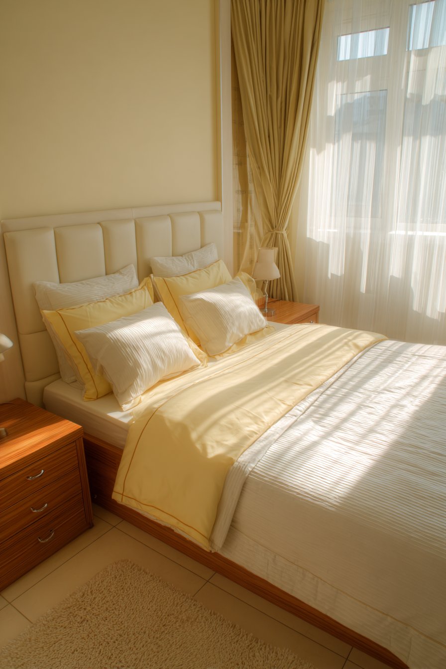 Soft Butter-Yellow Serenity with Natural Textures