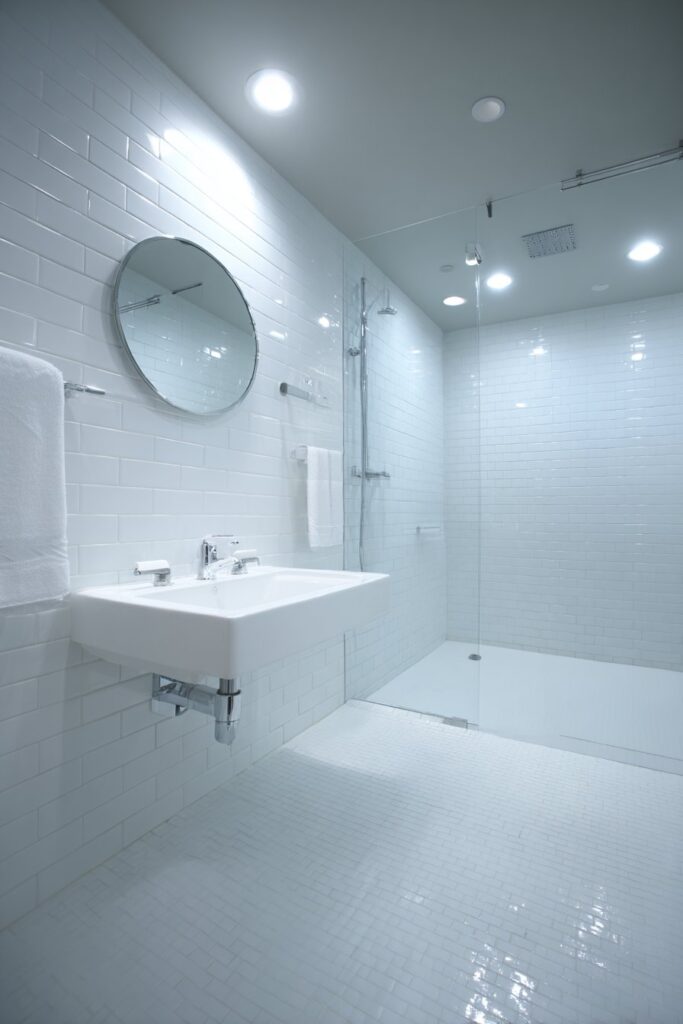 Wet Room Openness and Material Continuity