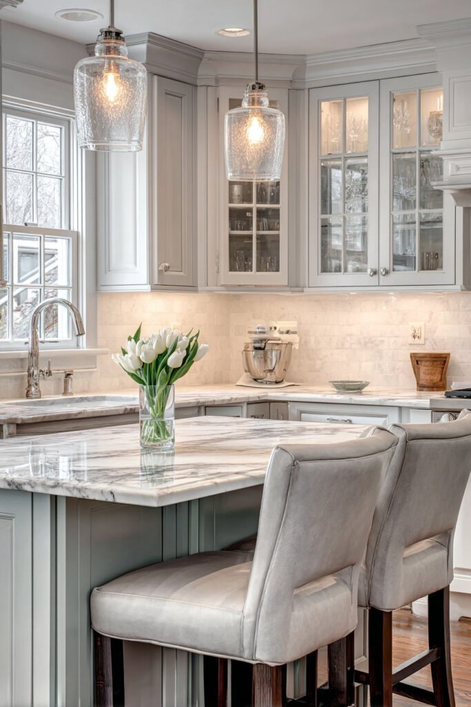 Transitional Elegance in Small Kitchen Design