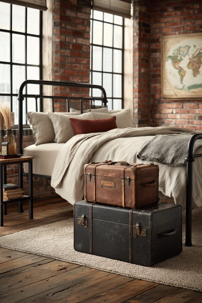 Industrial-Modern Master Bedroom with Character