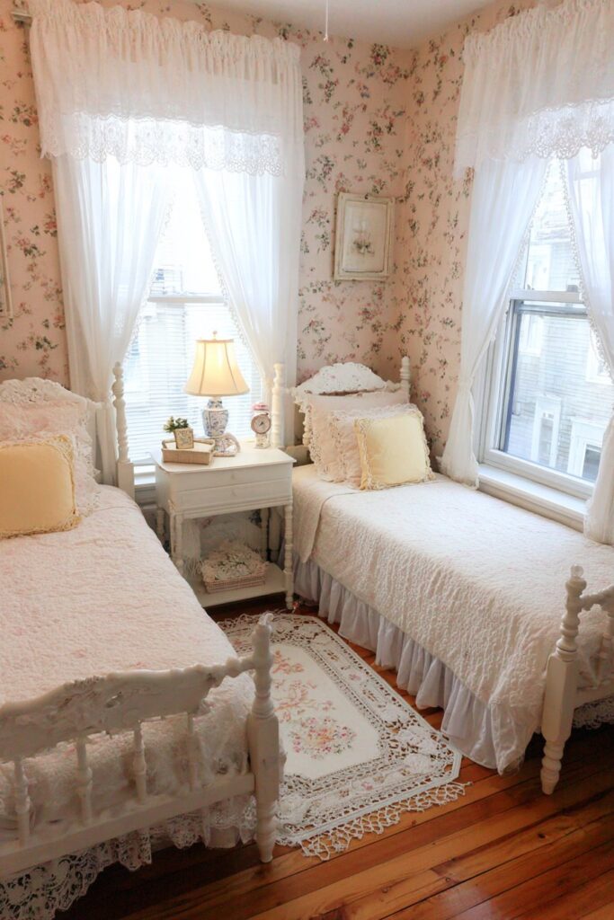 Cottage-Style Nurturing Shared Bedroom
