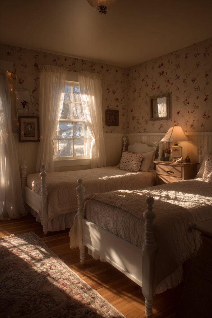 Cottage-Style Nurturing Shared Bedroom