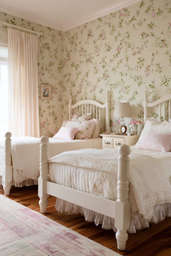 Cottage-Style Nurturing Shared Bedroom