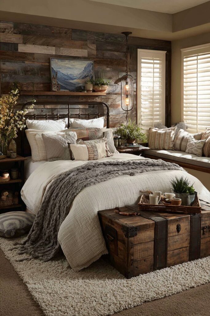 Rustic Farmhouse Character-Rich Master Bedroom