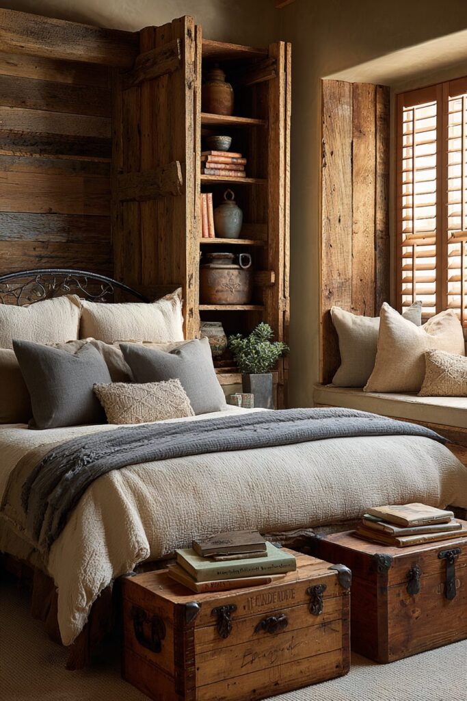 Rustic Farmhouse Character-Rich Master Bedroom