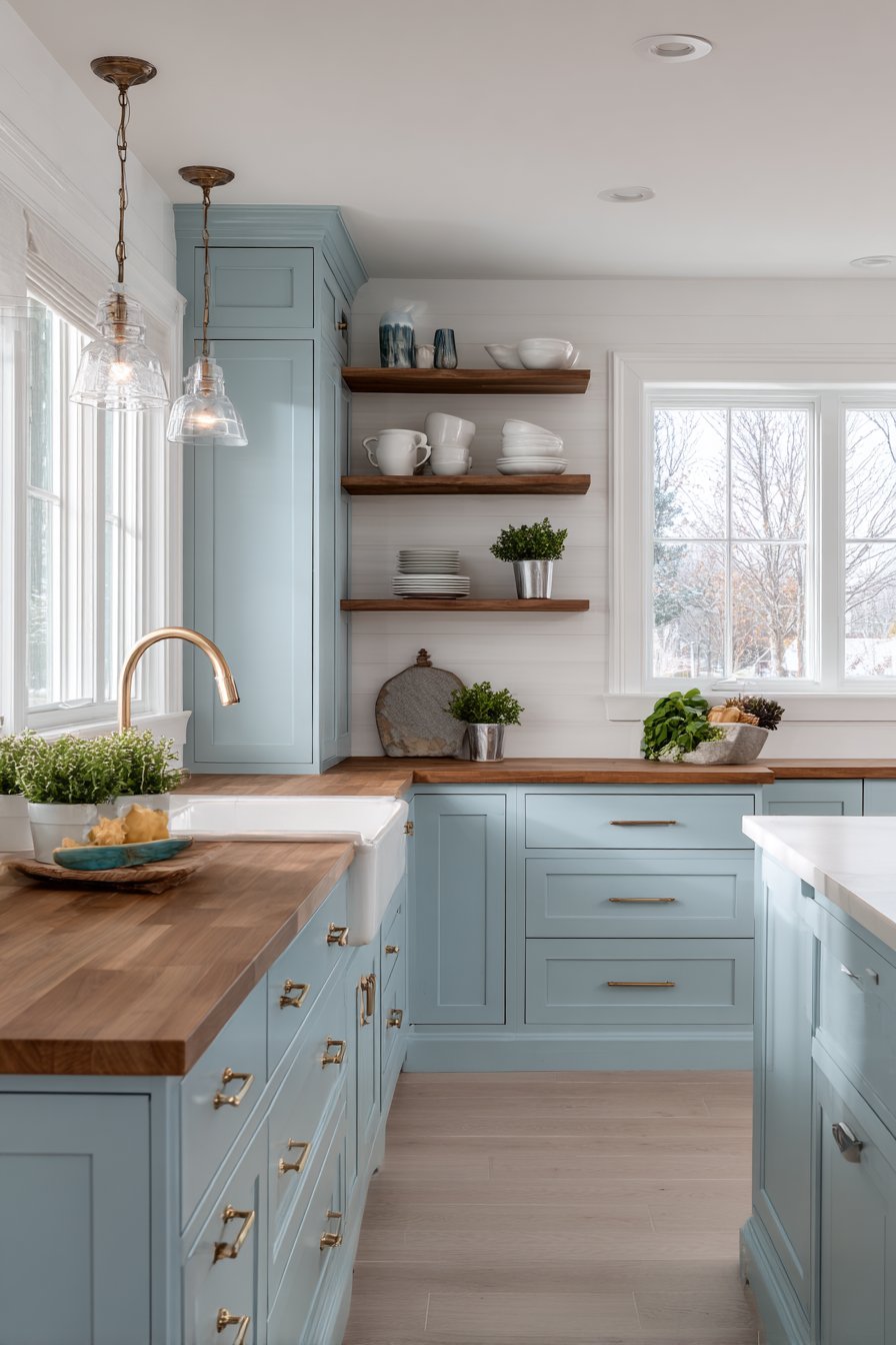 Transitional Two-Tone Powder Blue Charm