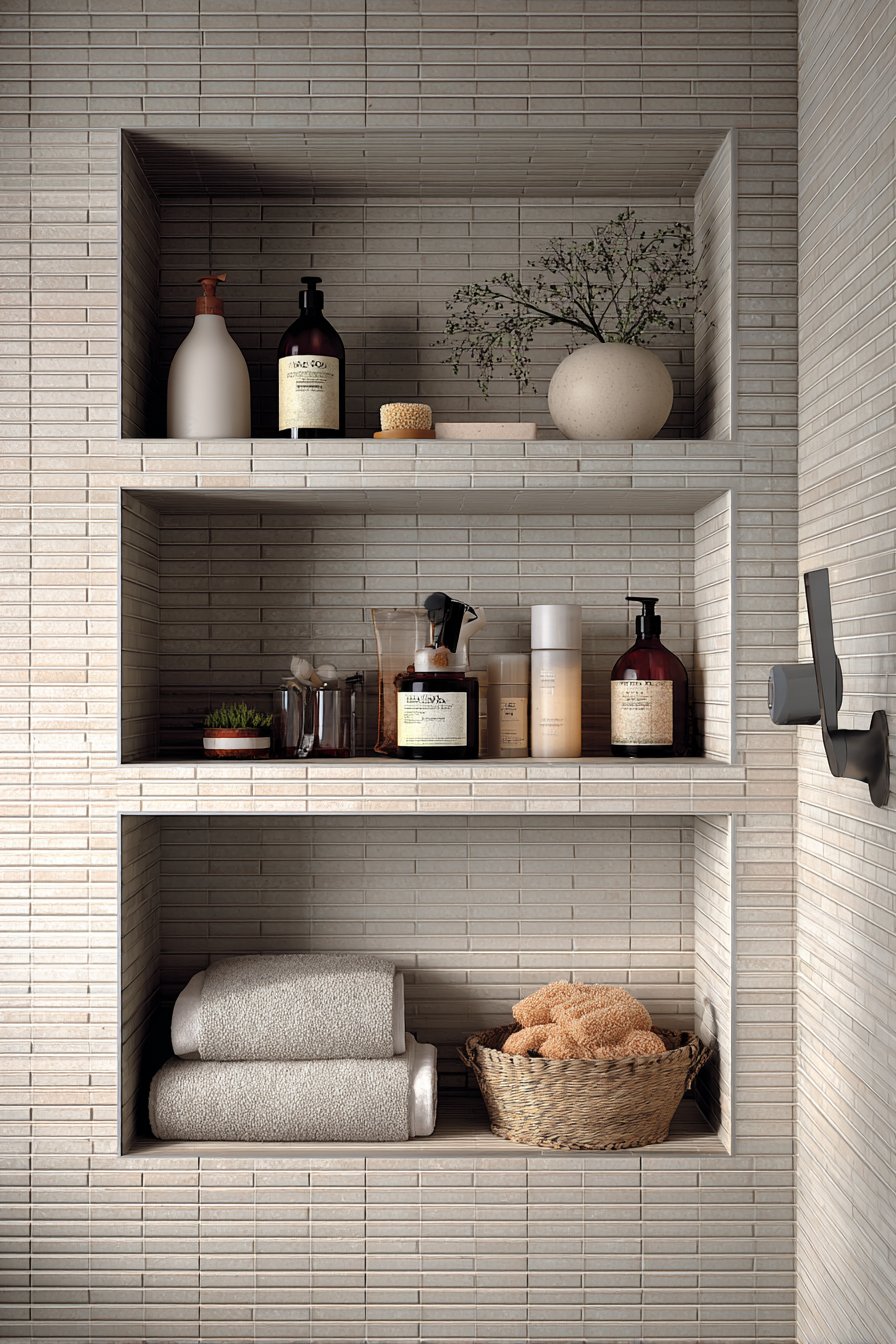 Built-In Shower Niche for Seamless Storage Integration