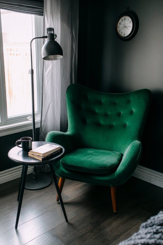 Forest Green Reading Nook Sanctuary