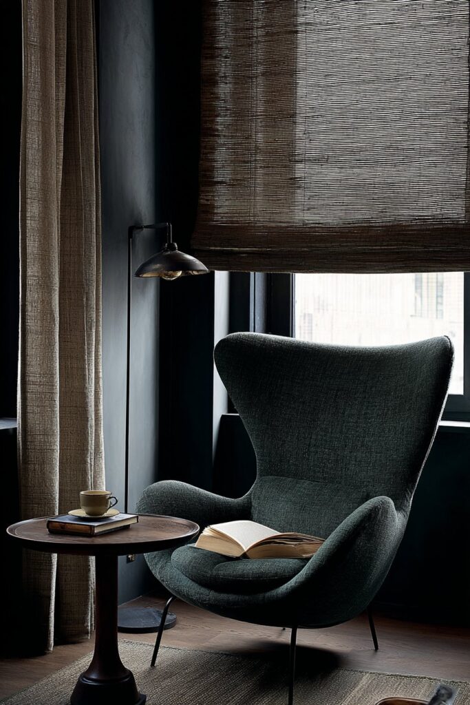 Forest Green Reading Nook Sanctuary