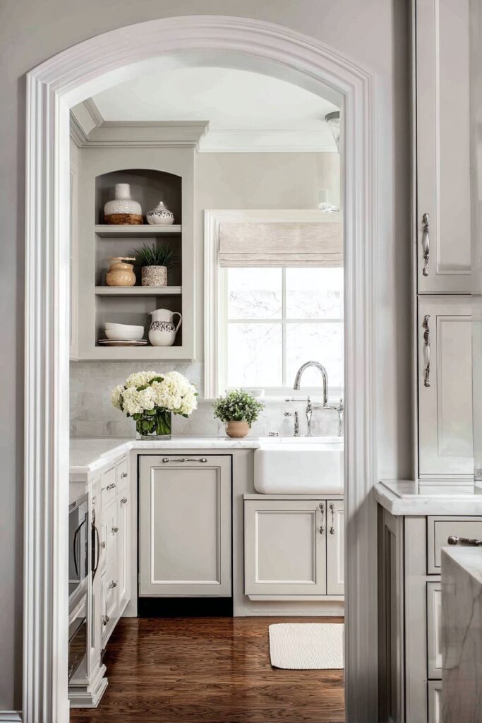 Graceful Traditional Kitchen with Butler's Pantry