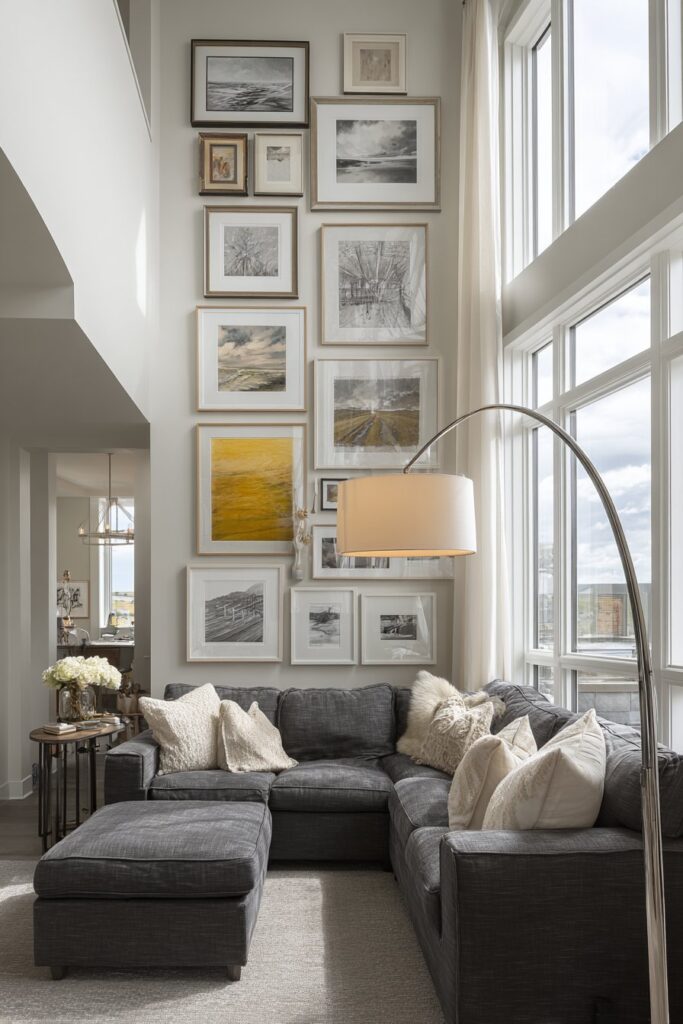 Statement Gallery Wall Reaching Skyward