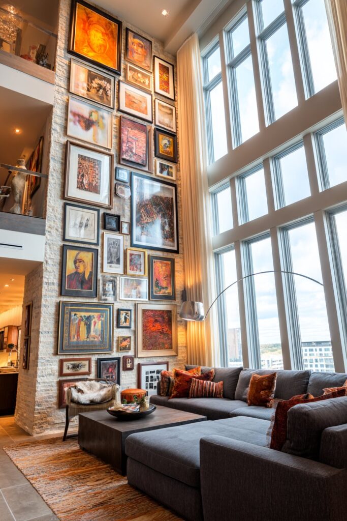 Statement Gallery Wall Reaching Skyward