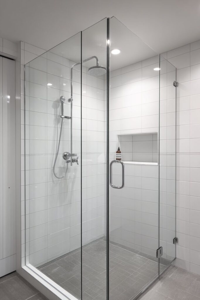 Seamless Glass and Built-In Storage