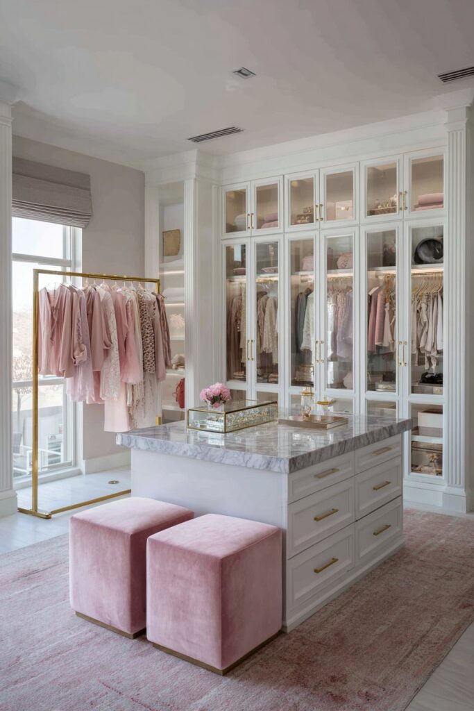 Luxurious Walk-In Closet Organization System