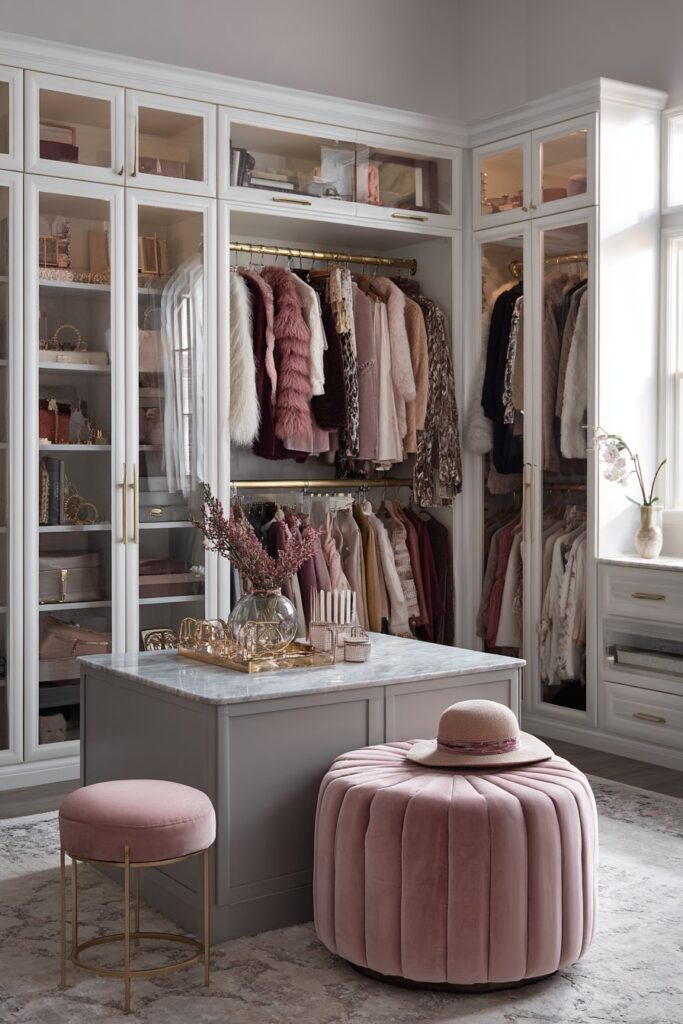 Luxurious Walk-In Closet Organization System