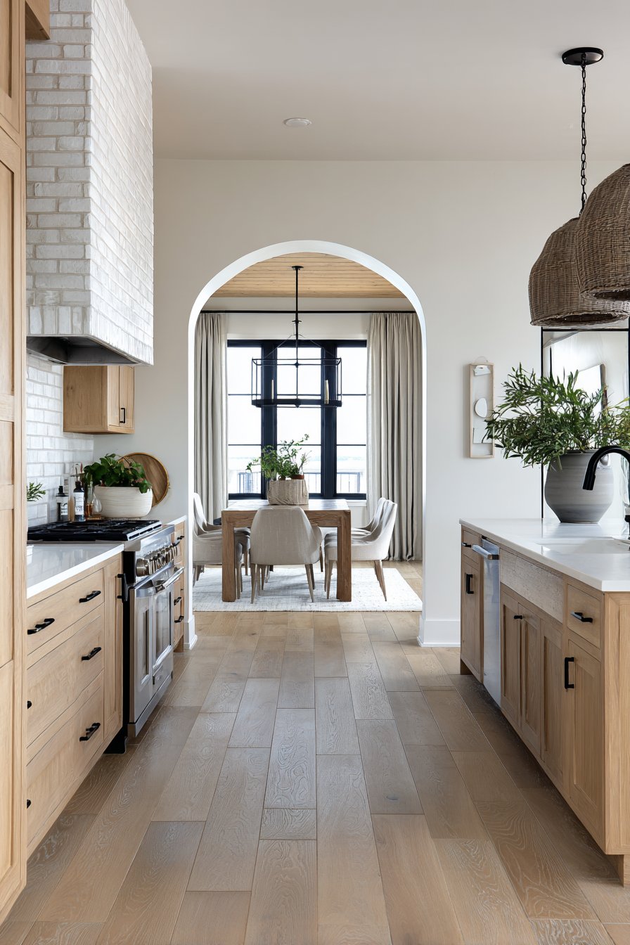 Scandinavian-Style Wide Archway Connection