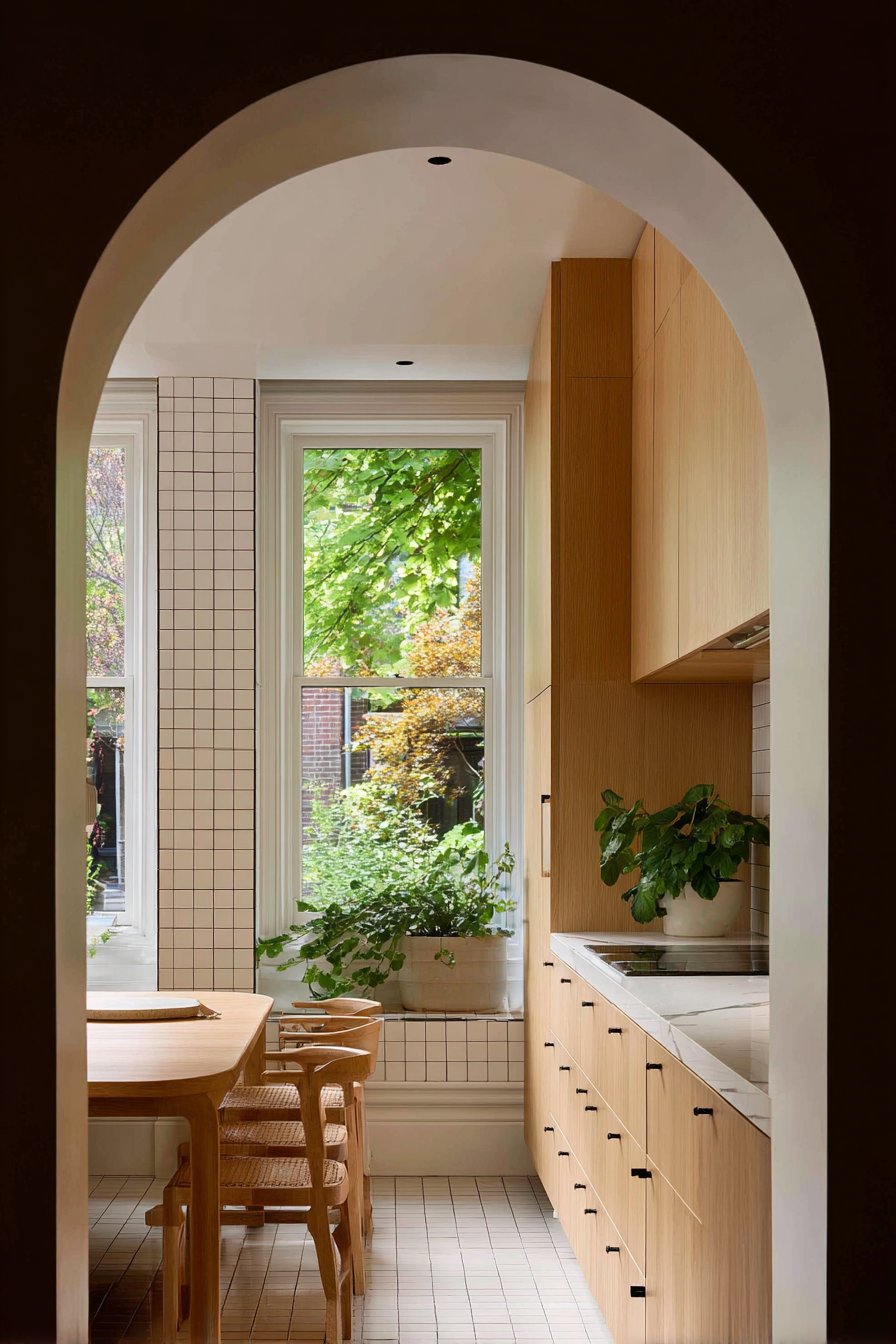 Scandinavian-Style Wide Archway Connection