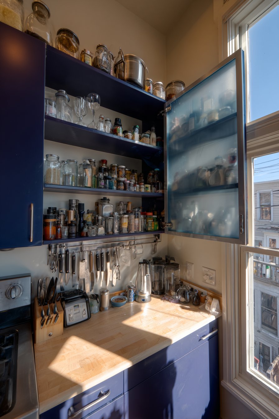 Navy Blue L-Shaped Innovation with Fold-Down Flexibility