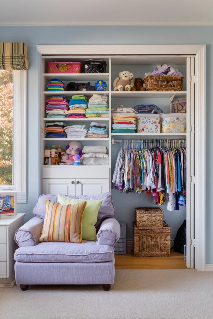 Organized Master Bedroom with Custom Storage