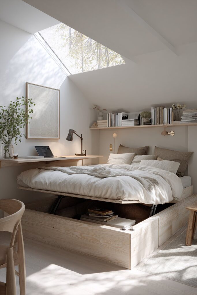 The Scandinavian-Inspired Hydraulic Storage Bedroom
