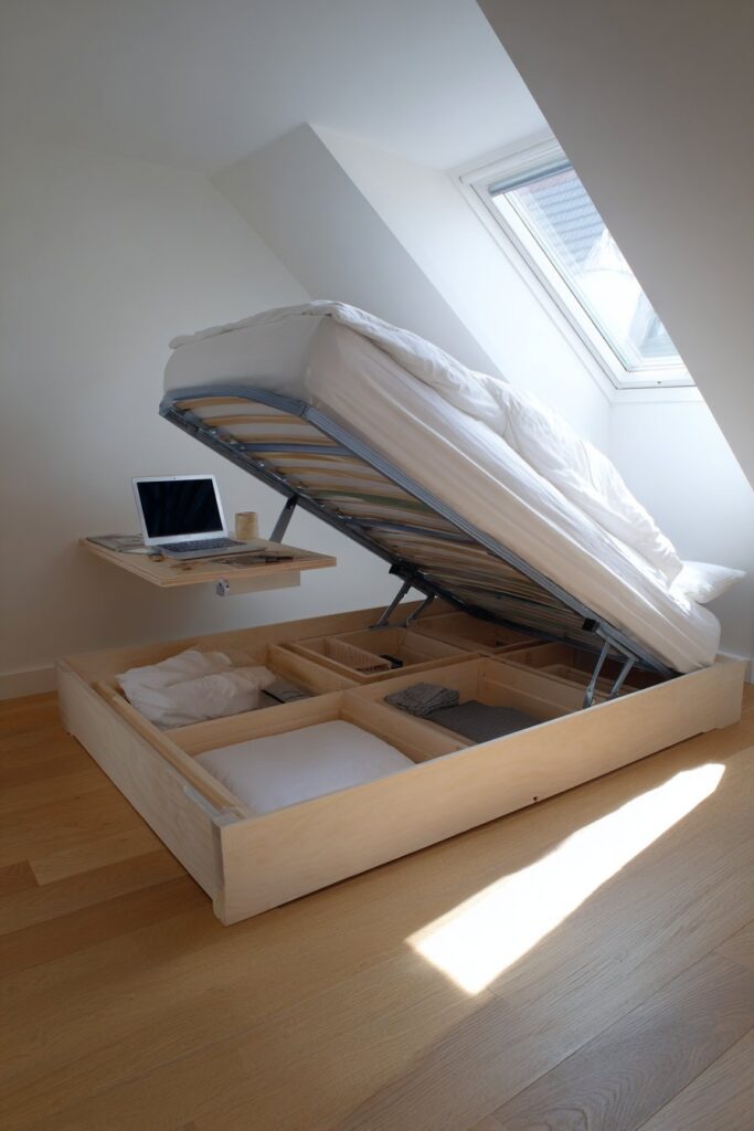 The Scandinavian-Inspired Hydraulic Storage Bedroom