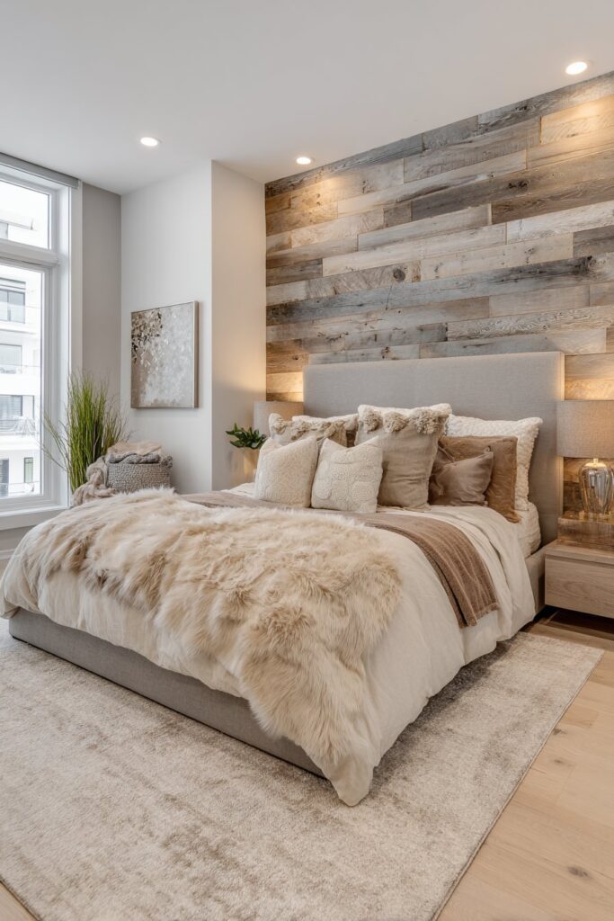 Horizontal Wood Slat Feature Wall Elegance