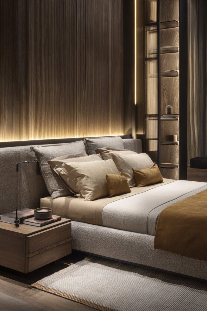 Horizontal Wood Slat Feature Wall Elegance