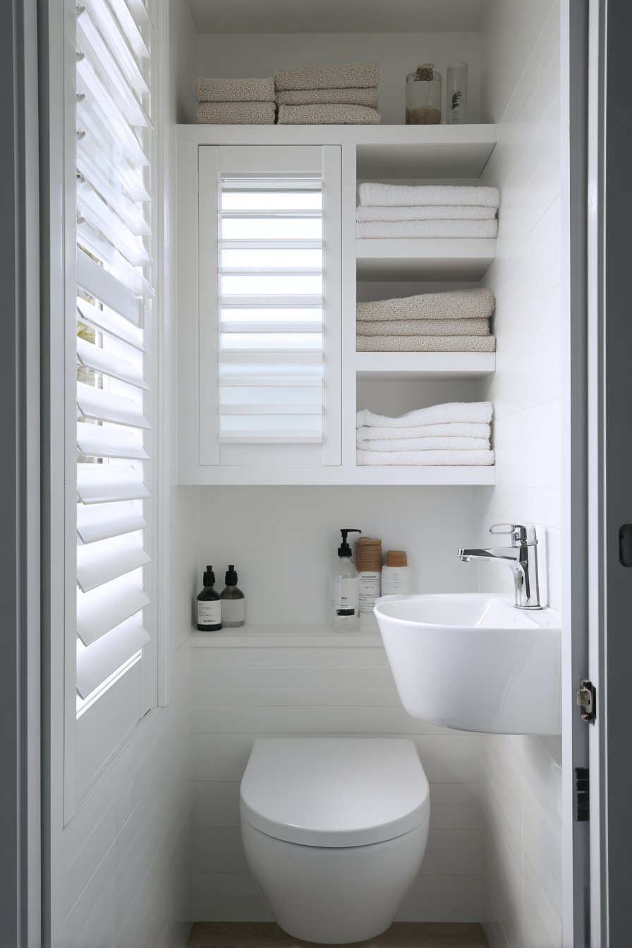 Space-Maximizing Small Bathroom Design