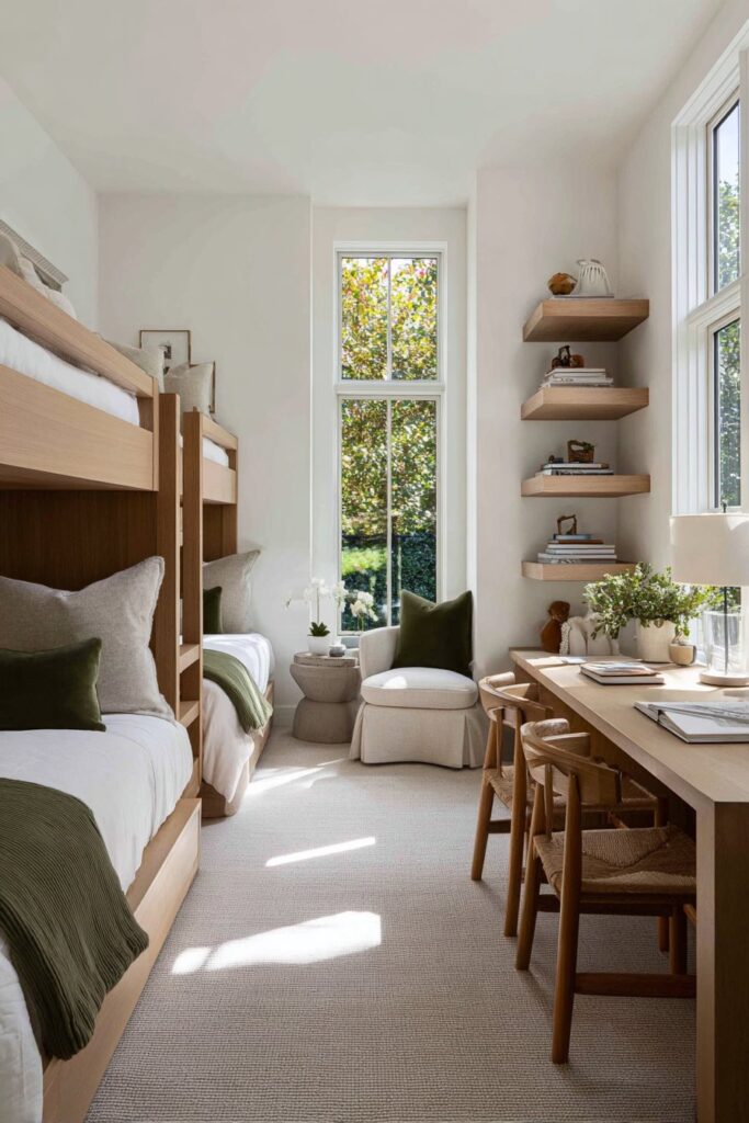 Scandinavian-Inspired Shared Children's Space