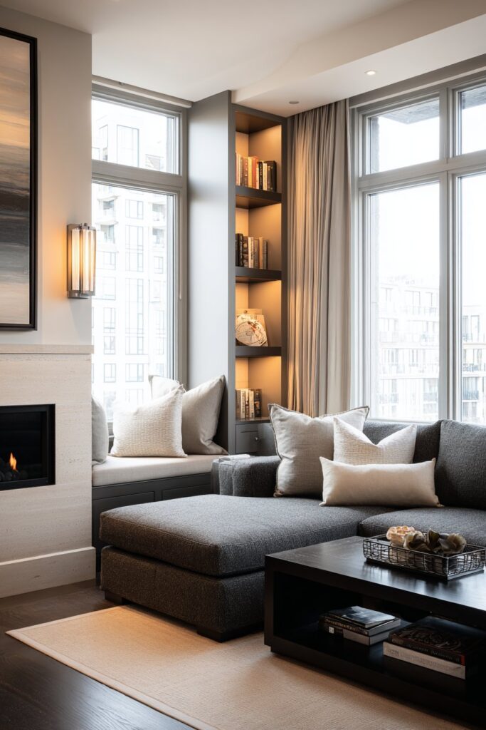 Built-In Storage Brilliance with Functional Elegance