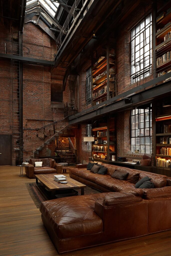 Industrial Loft with Exposed Brick and Steel Beams
