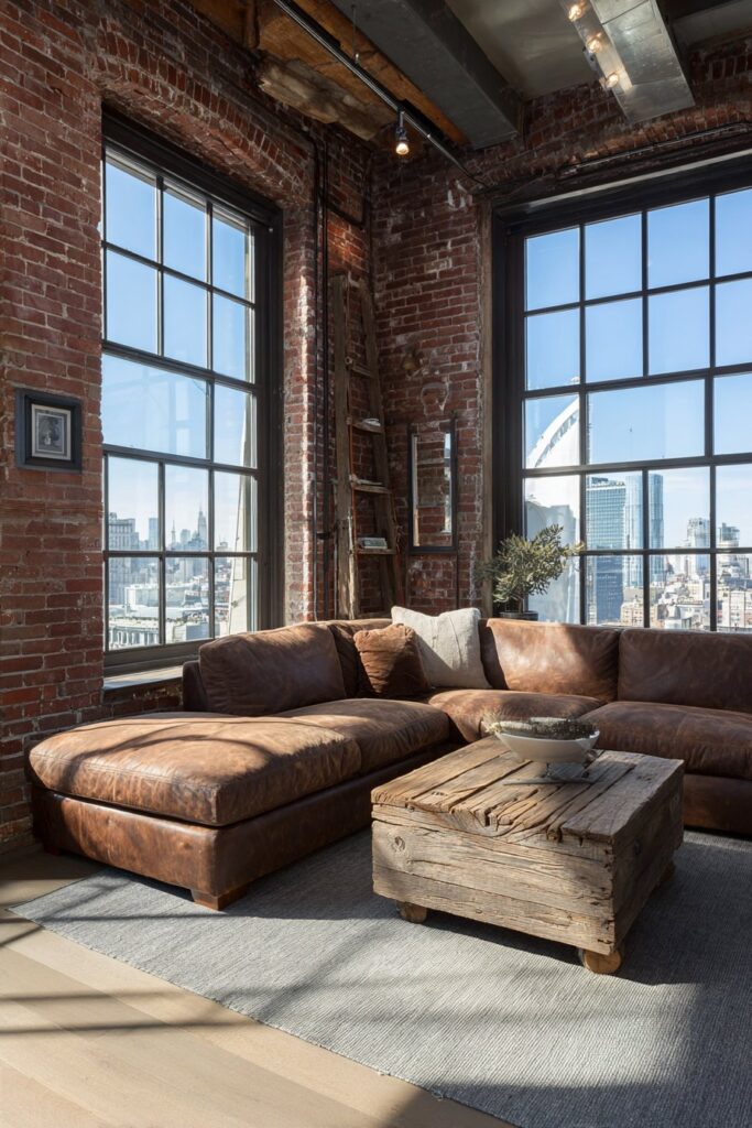Industrial Loft with Exposed Brick and Steel Beams