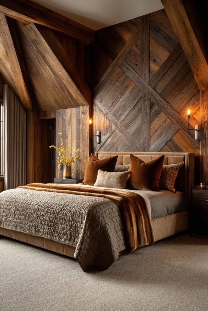 Luxurious Velvet Statement with Architectural Warmth