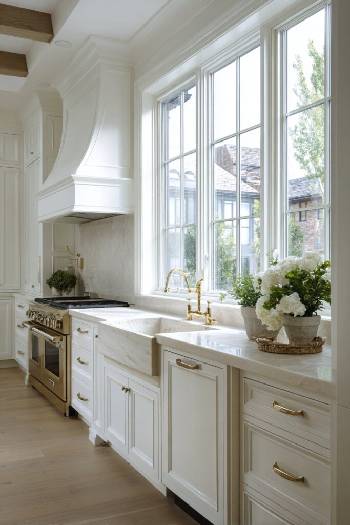 Bright Traditional Kitchen with Architectural Details