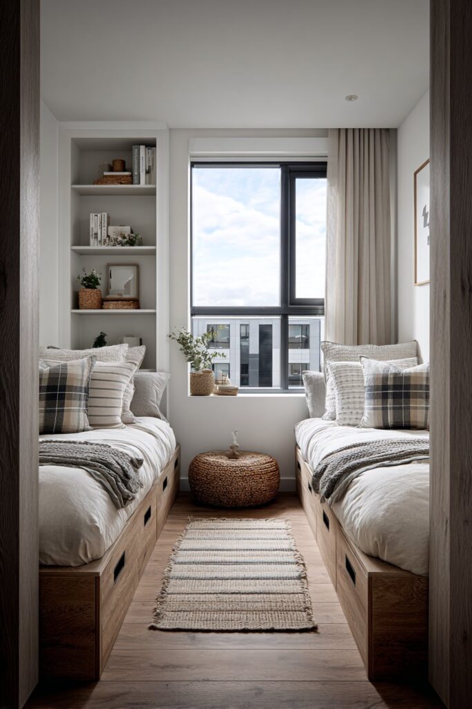 Gender-Neutral Symmetrical Shared Bedroom
