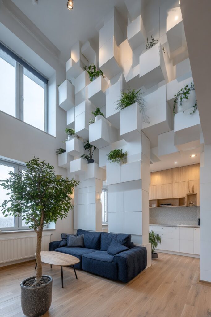 Compact Space with Vertical Storage Solutions